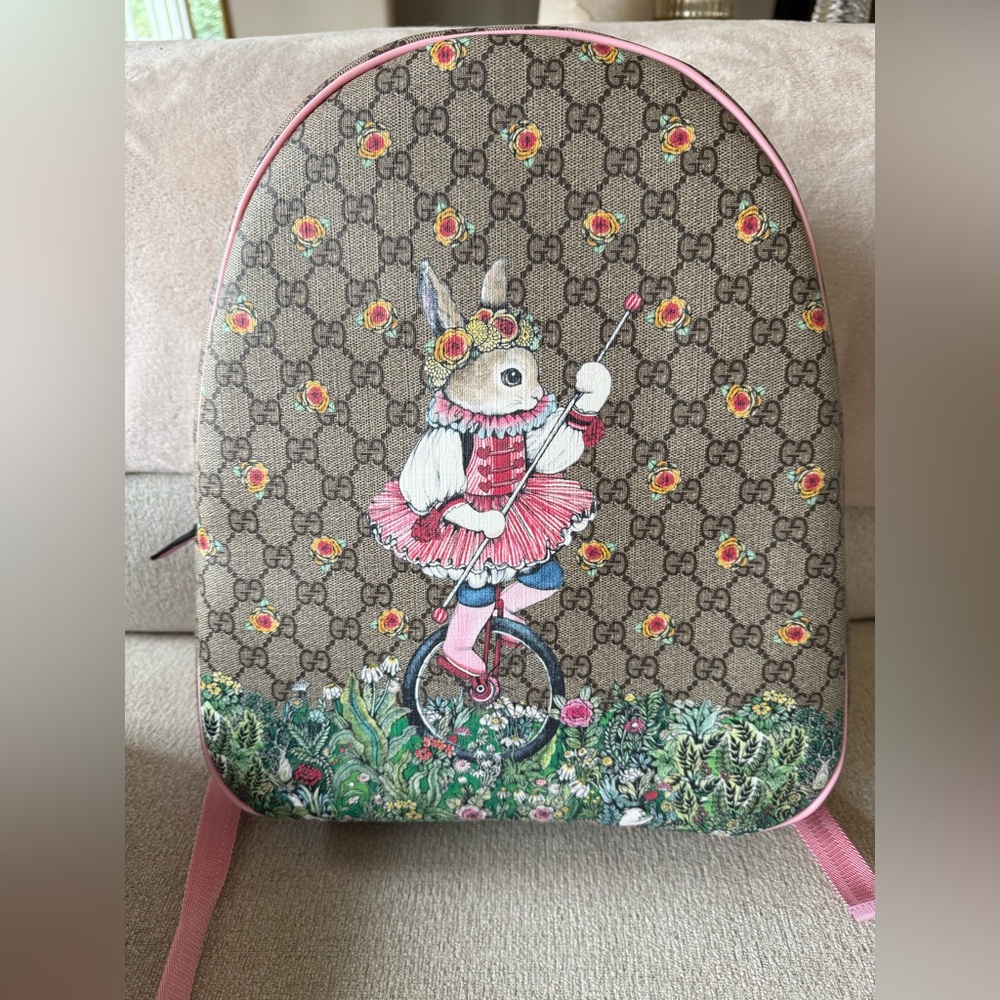 GUCCI × YUKO HIGUCHI Backpack Rabbit GG Supreme Canvas - Ships From US!